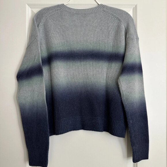 360 Cashmere V-Neck Blue Ombre Cashmere Sweater in S - Picture 8 of 9